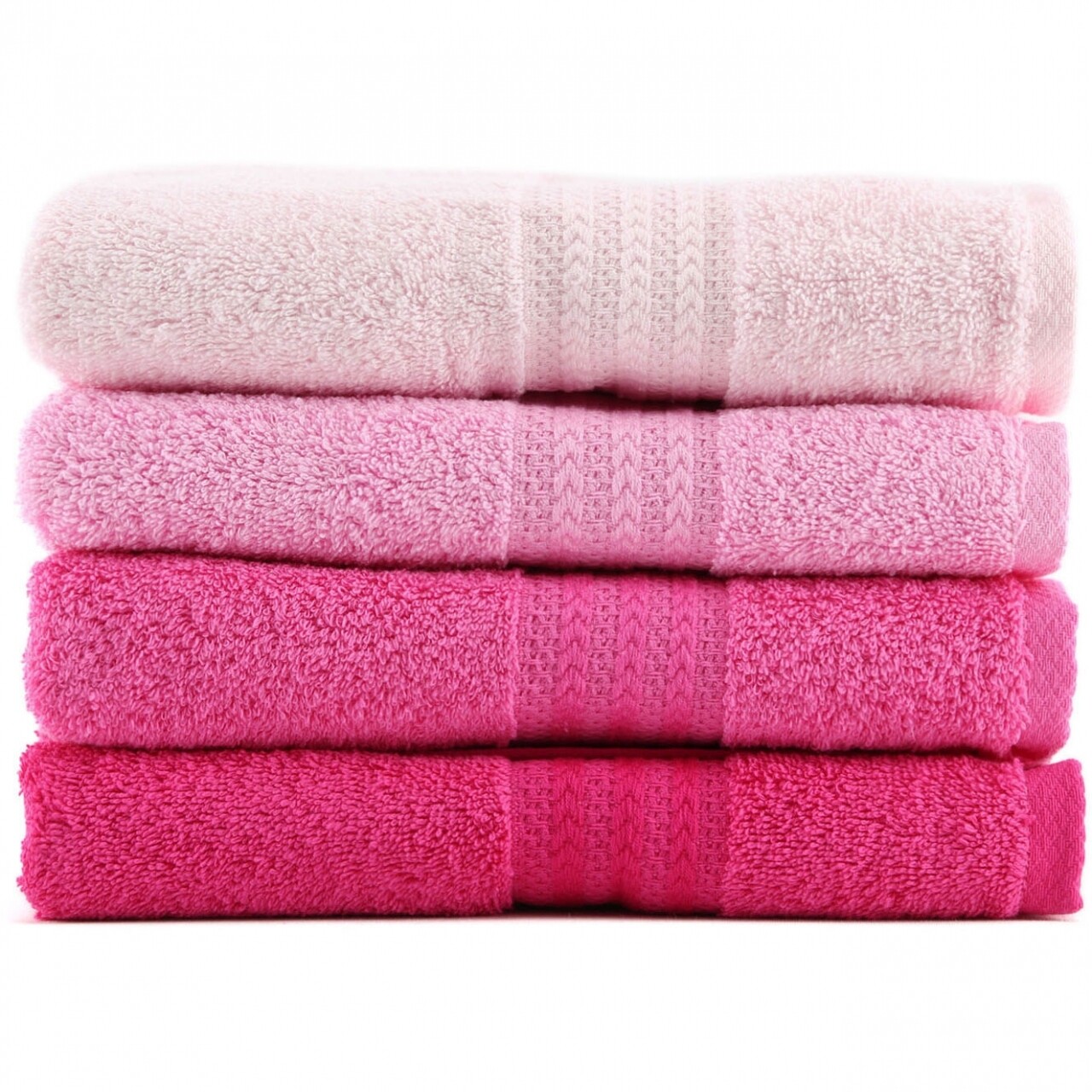 Set 4 prosoape de maini Pink Delight, Hobby,  50 x 90 cm, 100% bumbac, roz - imagine 6